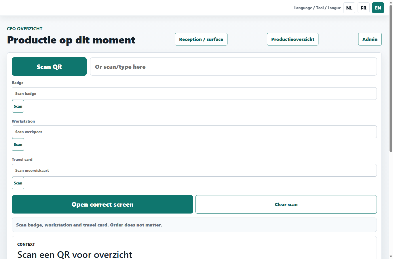 Productieoverzicht