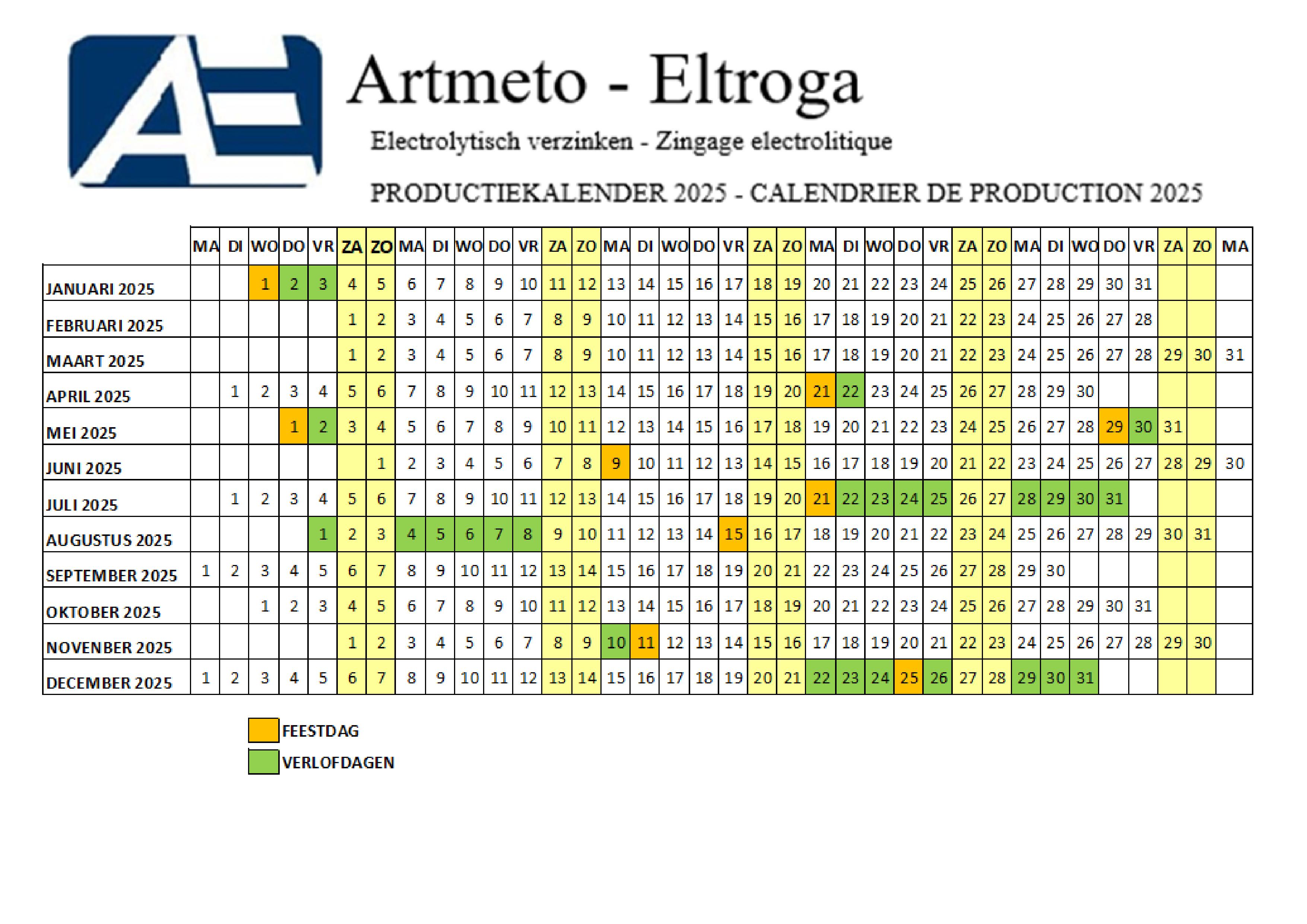 Calendar 'artmeto-eltroga'
